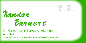 nandor barnert business card